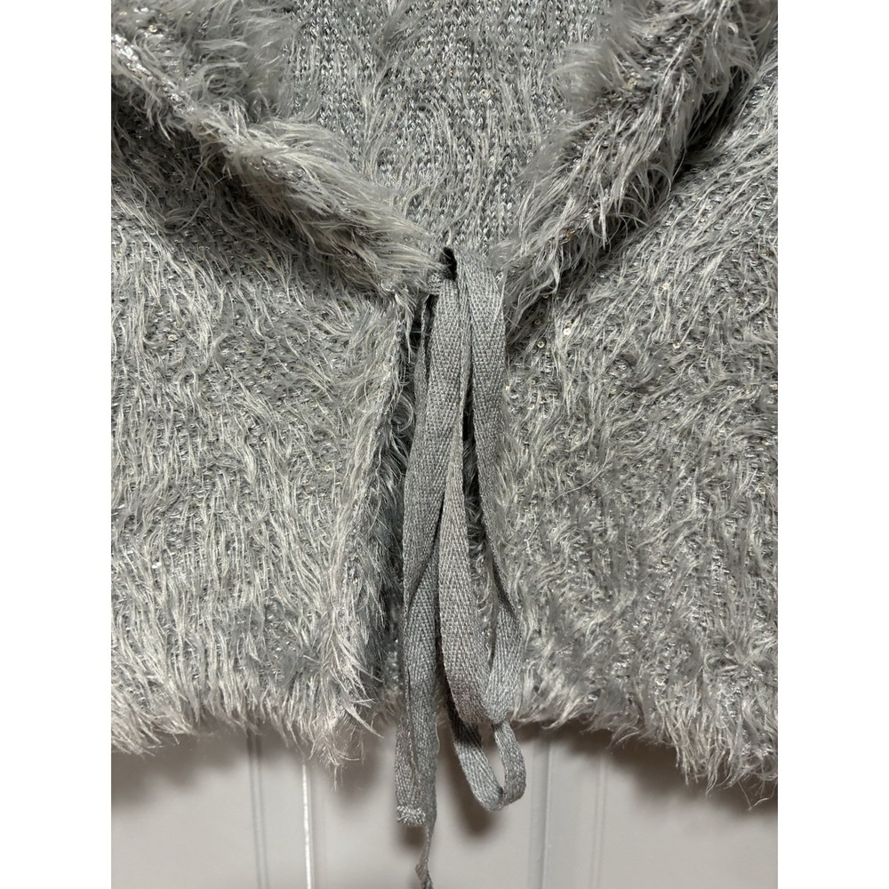 Free People Womens Cardigan Fuzzy Wrap Cropped Cardigan Size XS Gray Casual - Picture 7 of 10